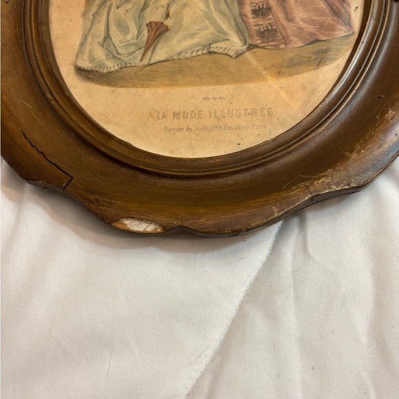 LA MODE ILLUSTREE by Leroy imp Paris framed lithograph picture - Picture 4 of 7